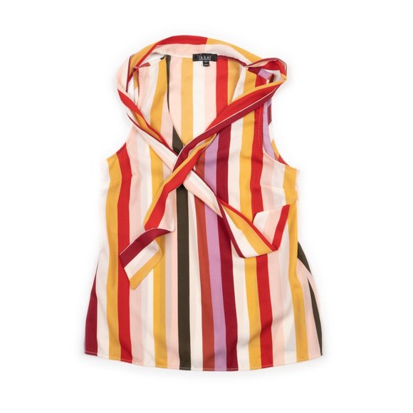 RACHEL Rachel Roy Tops - LABEL RACHEL RACHEL ROY multi-color striped sleeveless top with tie size S